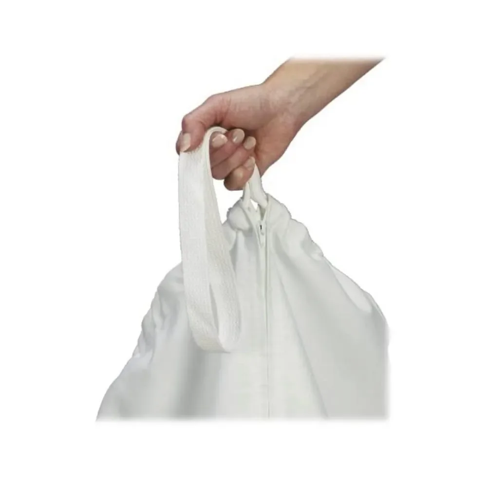 - Hanging Cotton Canvas Laundry Hamper Bag | White, 6" x 16" x 27" (Length… - Picture 6 of 12